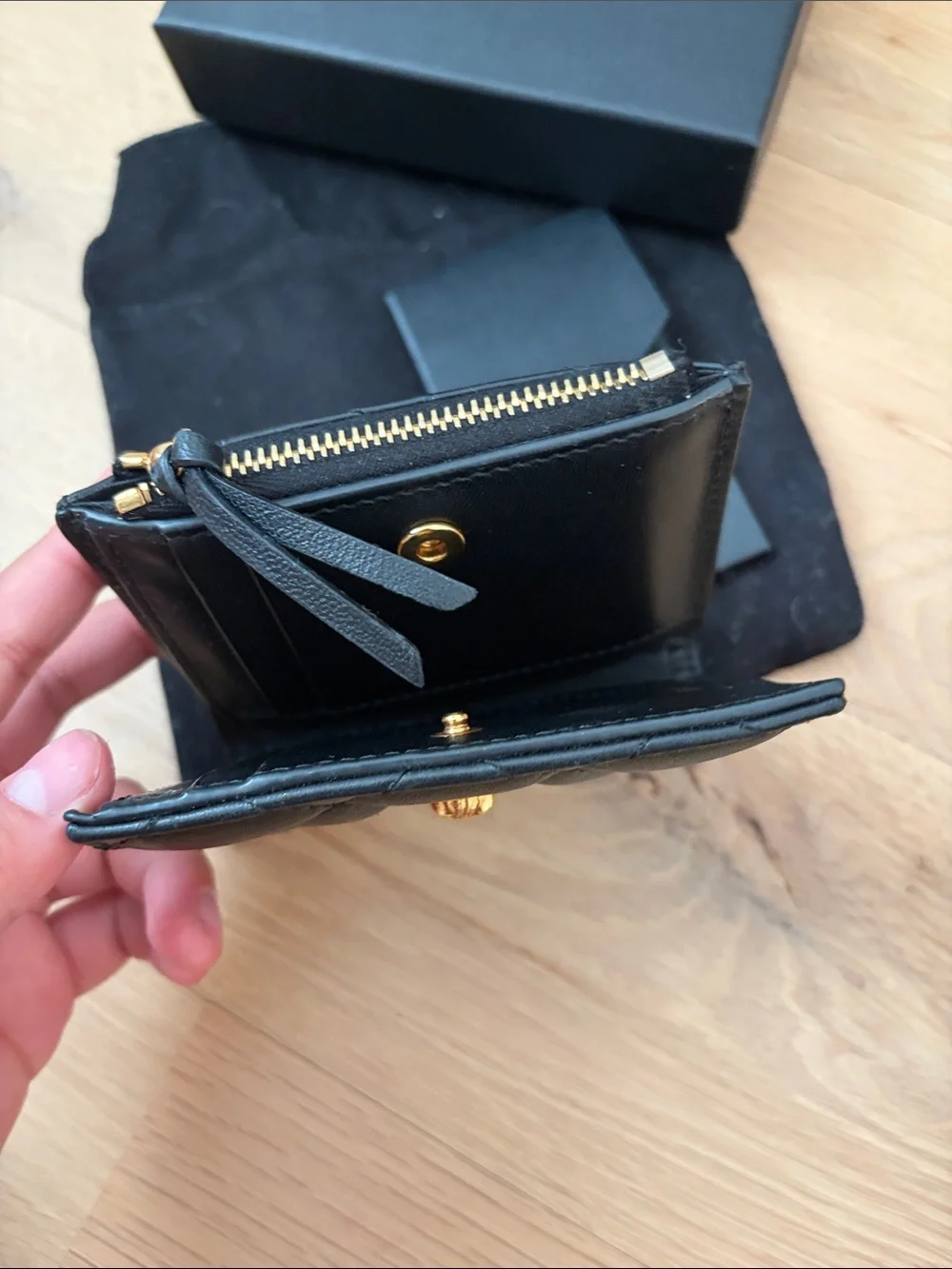 Versace Black Quilted Leather Wallet